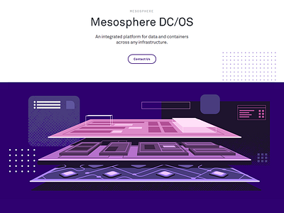 Mesosphere DC/OS cloud data illustration illustrations it layers vector