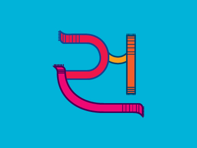 Hindi S 2 color devnagri hindi india logo mark