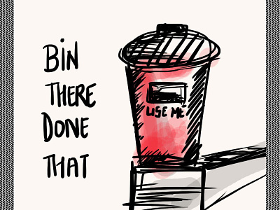 Bin There A cleanindia illustration trash waste management