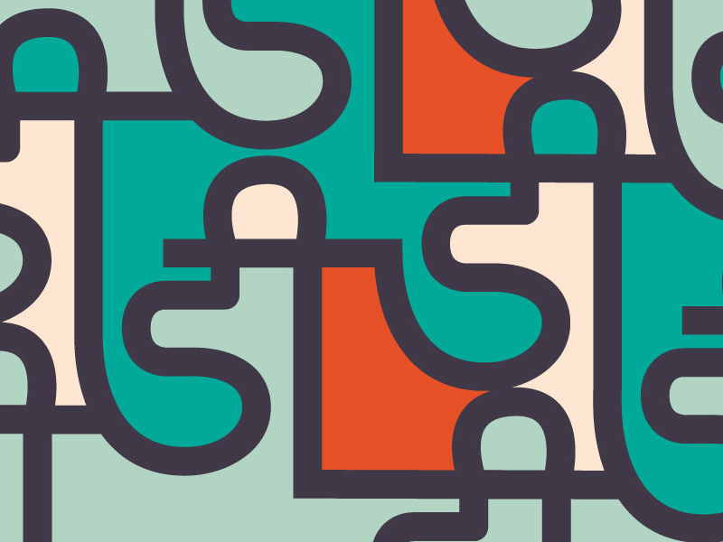 Dee pattern devnagri hindi script curves geometric colour branding
