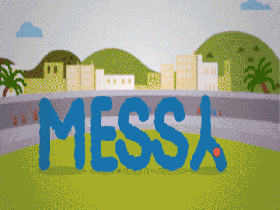 Messi motion test 2d after effects football gif injury match stadium typography worldcup