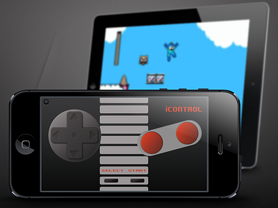 iControl concept controller games iphone mock up nintendo retro