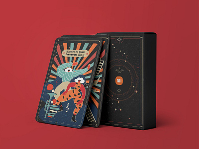 Xiaomi Tarot Cards branding cards design graphic design illustration print typography vector