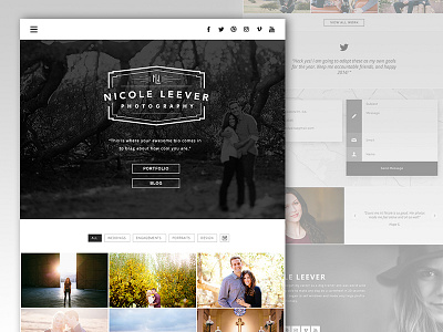 Nicole Leever Website contact leever nicole photo photography template ui ux web website widget
