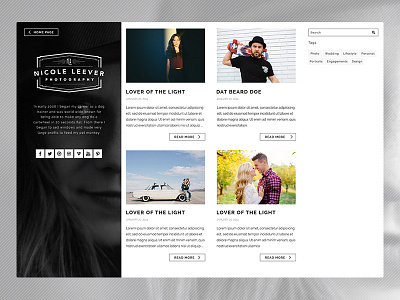 Listing blog grid hero listing photo photography post side ui ux web website