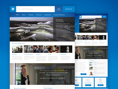 Dribbz corporate design header responsive ui ux web website