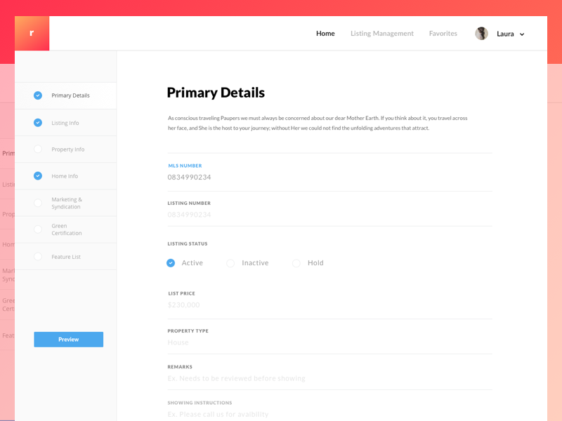 Form Details Request Page 