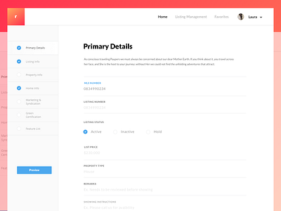 Form Details Request Page