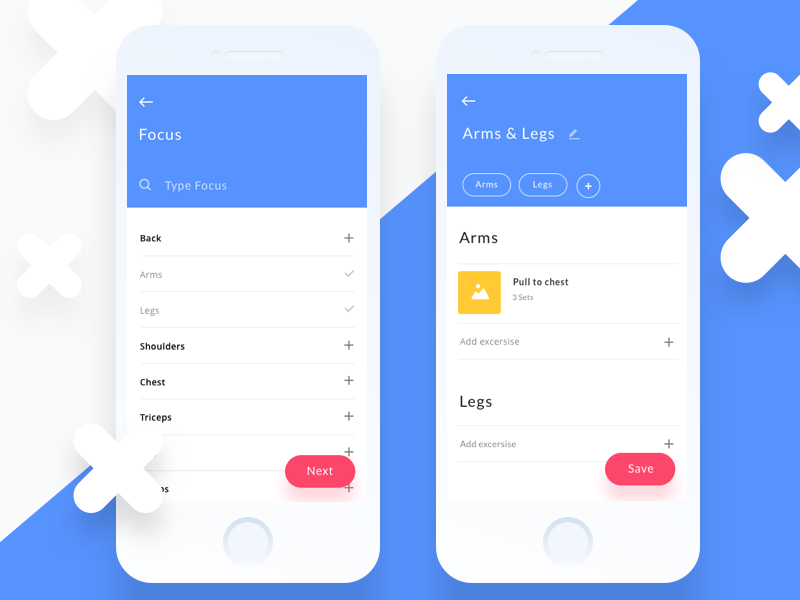 Workout baby ux product iphone app design clean ui health fitness