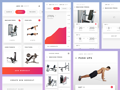 Initial Design Concepts app design fitness interface iphone todo ui user ux workout