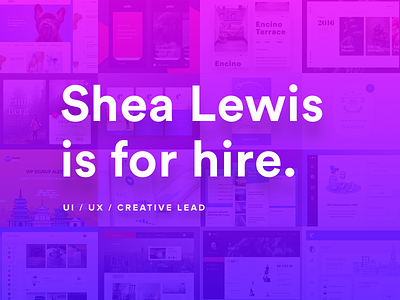 For Hire app design freelance hire job los angeles shea lewis ui ux