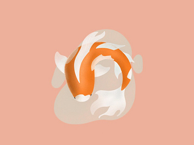 Koi dailyui design drawing fish icon illustration illustrations koi logo nature procreate