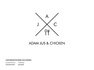 Adam Jus & Chicken branding chicken jus logo