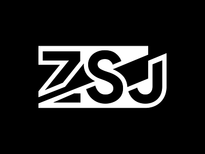 ZSJ logo branding illustration logo typography vector