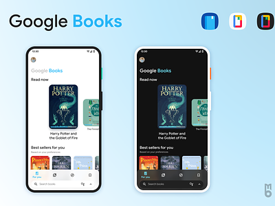 Google Books redesign app icon illustration redesign ui ux