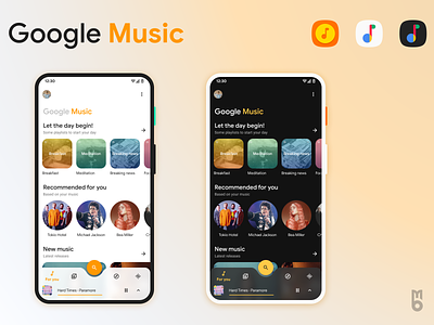 Google Music redesign app icon illustration redesign ui ux