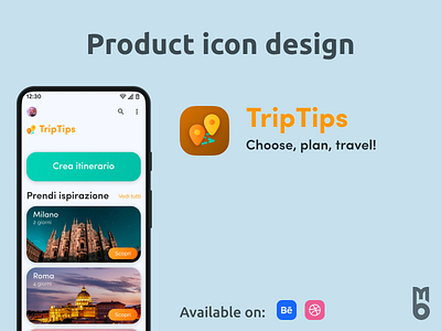 Product icon design for TripTips