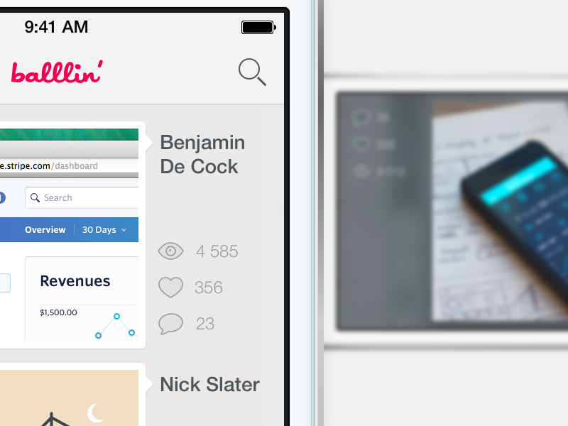Balllin’ 2.0 dribbble app ios iphone ipad 💎