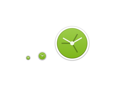 Small sizes of World Clock app icon