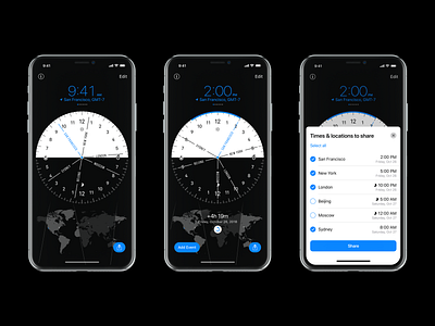 World Clock Pro Mobile – Update 1.5 app app of the day apple editors choise appstore black converter dark dark mode design ios iphone time 💎