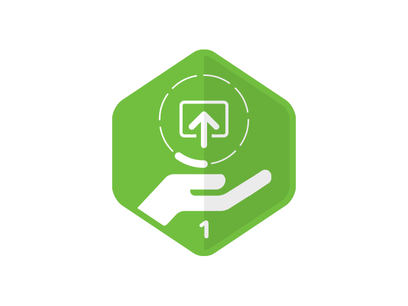 Envato Community Badges - Marketplaces badge clean design flat gif green icon illustration minimal vector