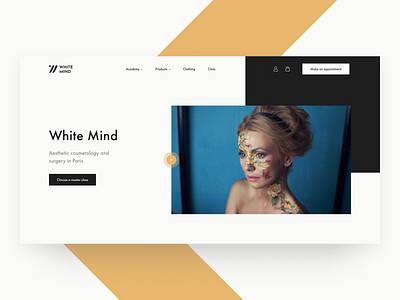 White Mind aesthetic button buttons clinic courses design figma homepage medical minimal surgery typogaphy ui ux video web webdesign website