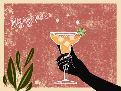 Margarita cocktail 2d art animation cocktail design digitalart illustration illustrator instagram margarita post vector