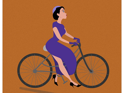 bicycle_girl animation design illustration vector