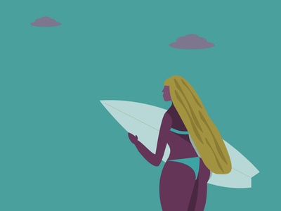 Surfing Girl illustration surf vector woman illustration
