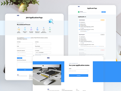 Job Application Page applicant page application design application ui button design clean design desktop design field design hiring page hiring site icon page icons design job application page minimalist design modern design placeholder design ui ux design ui ux web uiux ux design web design