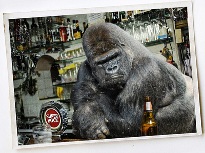 Gorille illustration key visual photoshop retouching