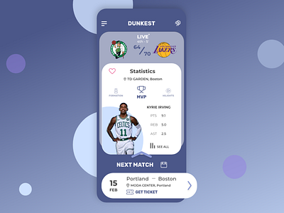 Dunkest, Basketball streaming App