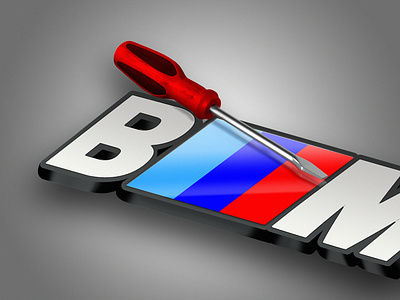 BM Services 3d blue bmw clean logo tools