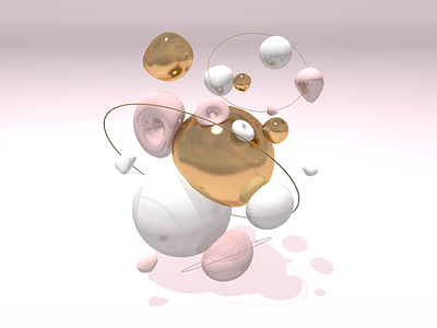 Bubble fusion 3d bubble bubblegum bubbles c4d c4dfordesigners cinema4d design gold illustration