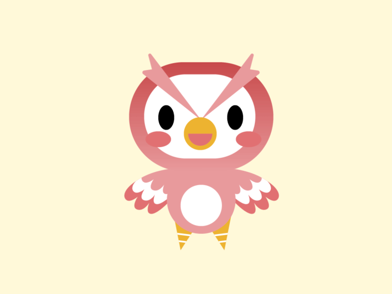 Flying owl 2d after affects anim animal animal crossing animation crossing design flat illustration loop loop animation motion motion design owl