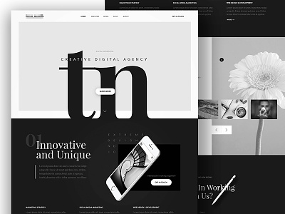 Customer Template black and white modern template