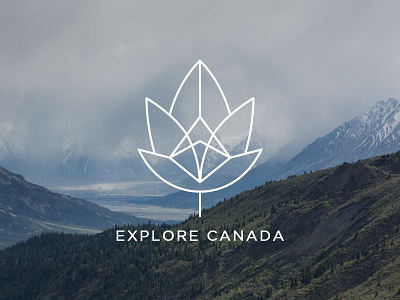 Explore Canada british columbia canada explore icon line logo maple leaf mountain nature tree vector west coast