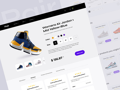 Pair - Ecommerce Shoes Store branding design ecommerce ecommerce design graphic design minimal shoes shoes store shoes ui short design sport store design ui ui design ui store uiux web design