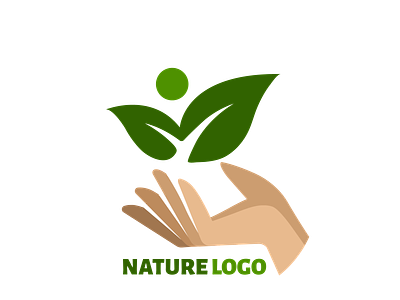 Nature Logo flat design graphic logo green business hand drawn logo leaf logo logo branding logo design logo elements modern logo nature logo organic logo