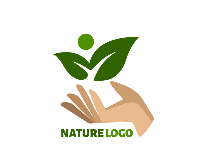 Nature Logo flat design graphic logo green business hand drawn logo leaf logo logo branding logo design logo elements modern logo nature logo organic logo