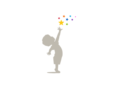 Shine a Light child kid light logo person rainbow reach shine silhouette star toddler