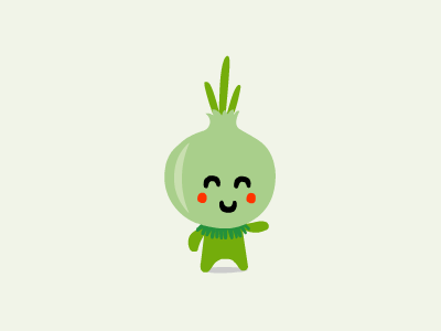 TasteBud character food green healthy illustration logo onion vegetable