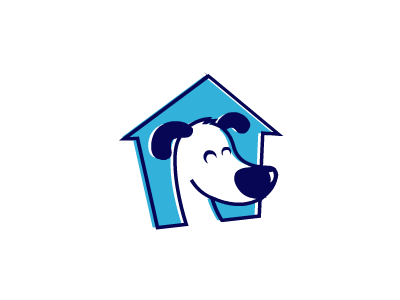 Pets in the House animal brandsanity cartoon house illustration in logo pet pets the