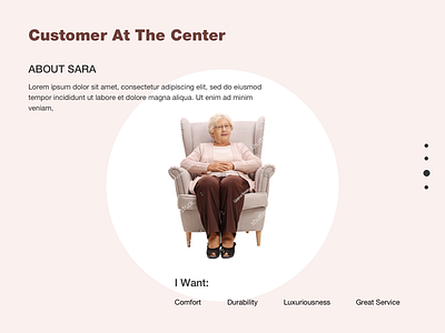 Customer At The Center color comfort conceptual design contemporary customer furniture design furniture store furniture website luxury design minimal minimal design old age sofa visual design