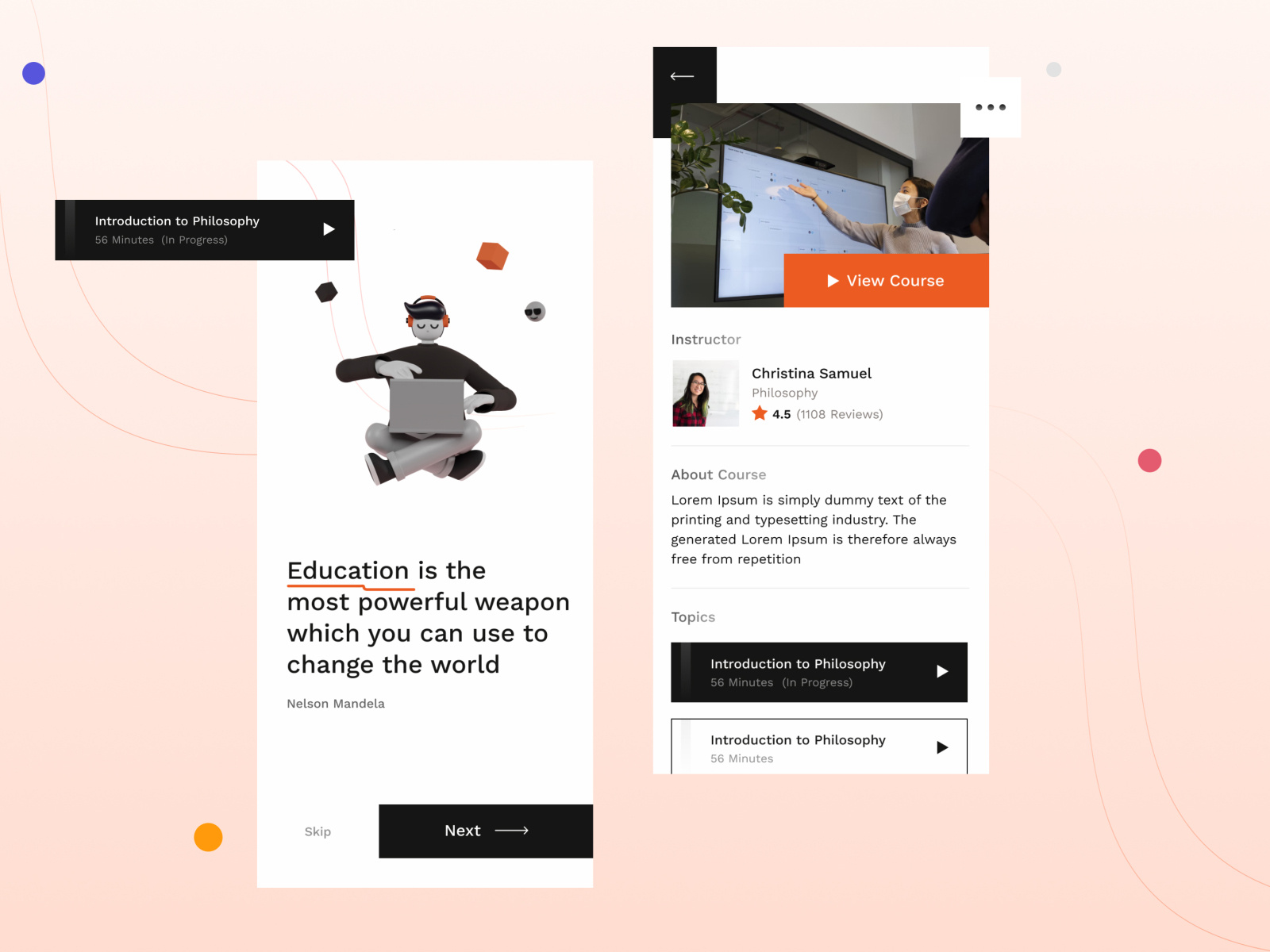 e-learning App by Saran SL on Dribbble