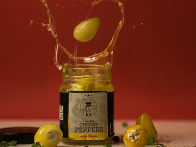 Heraklea Cheri Peppers branding design food illustration label label design label packaging logo vector