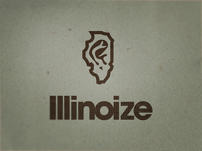 Illinoize ear icon illinois logo noise sound state