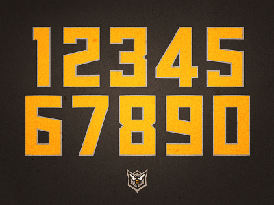 Atlanta Numbers bespoke block custom font numbers sans serif sports type