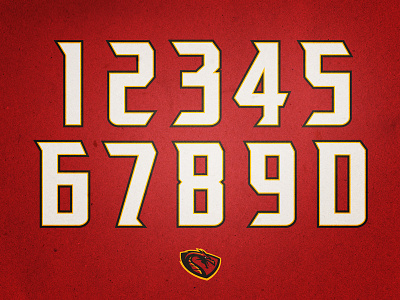 Shanghai Numbers bespoke block custom font numbers sans serif sports type