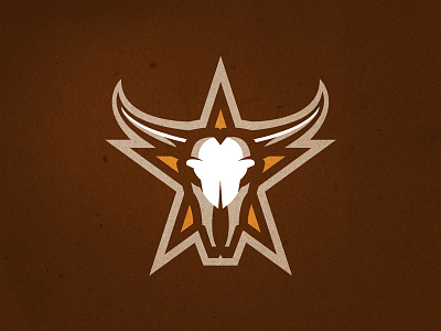 Dallas Wranglers badge bull cow skull cowboy dallas skull sports logo star texas western